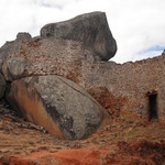 Walls built into mountainside